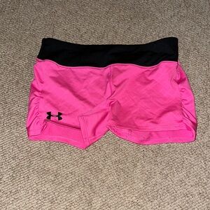Under Armour Women's Athletic Shorts in Pink and Black